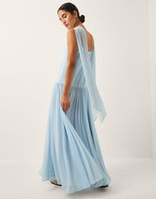 The India Edit Tara Drop Waist Maxi Dress, Blue (PALE BLUE), large