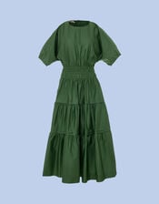 Devotion Twins Geraros Tiered Midi Dress, Green (GREEN), large