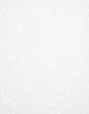 Girls Flower Lacy Baroque Tights, Ivory (IVORY), large
