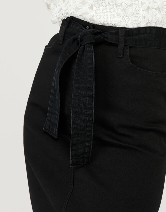 Claremont Denim Maxi Skirt with Sustainable Cotton, Black (BLACK), large