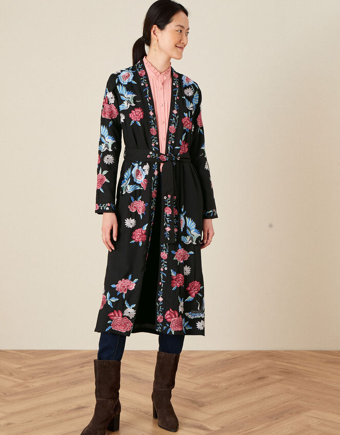 Elizabeth Embroidered Kimono , Black (BLACK), large