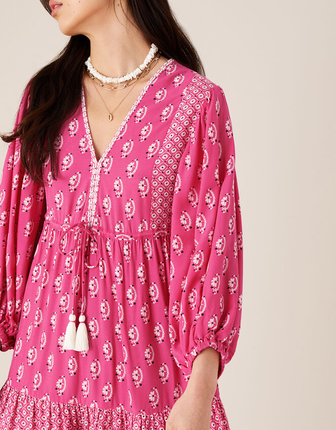 Daisy Print Dress in LENZING™ ECOVERO™, Pink (PINK), large