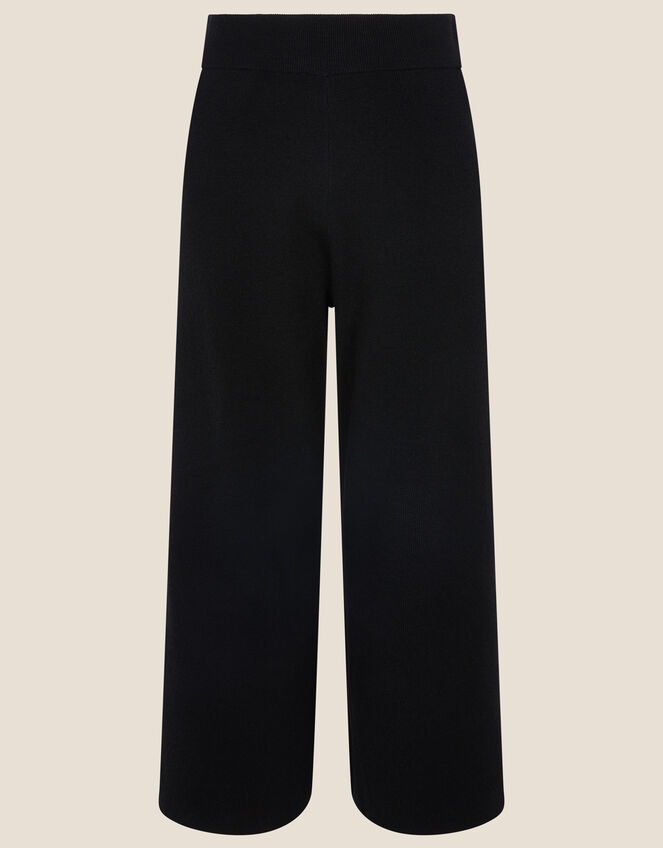 LOUNGE Wide-Leg Trousers with Sustainable Viscose Black | Trousers ...