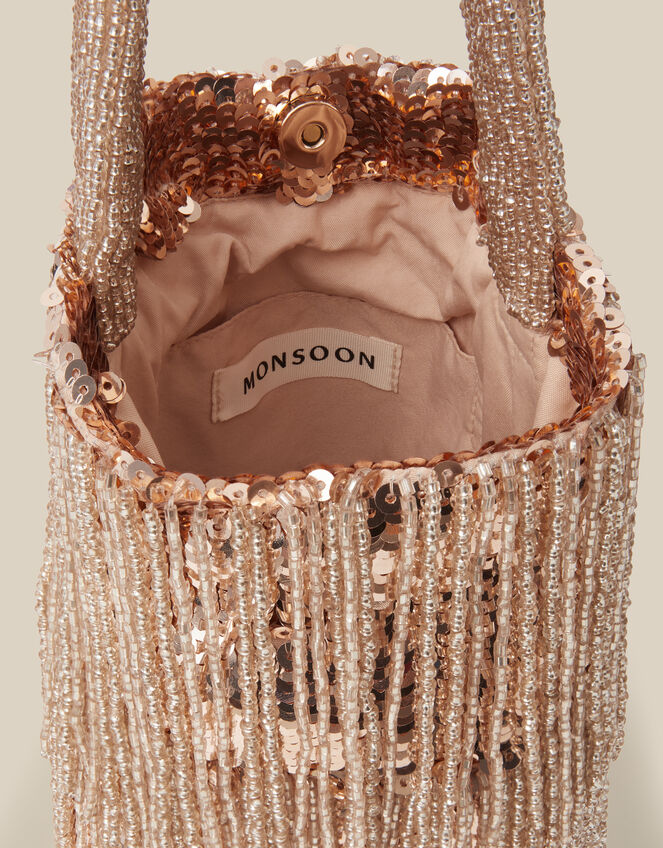 Pedra Beaded Fringe Bag, , large