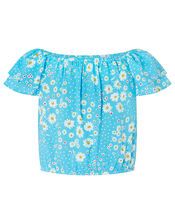 Daisy Top and Skirt Co-Ord Set, Blue (BLUE), large