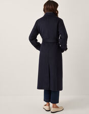 Harriet Funnel Doubled Breasted Coat, Blue (NAVY), large