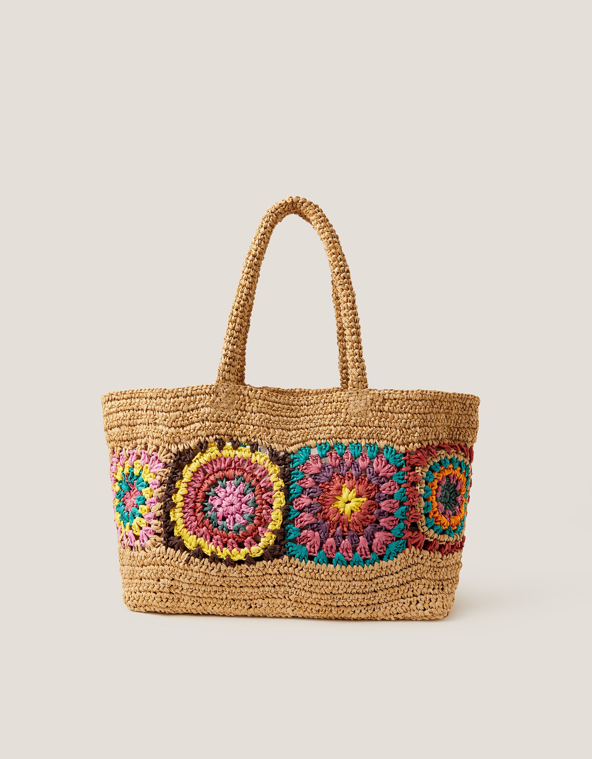 Pippa Crochet Raffia Beach Bag