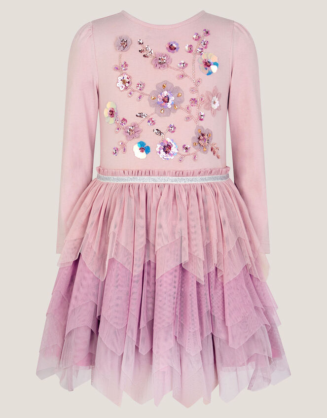 Floral Embellished Disco Dress, Purple (PURPLE), large