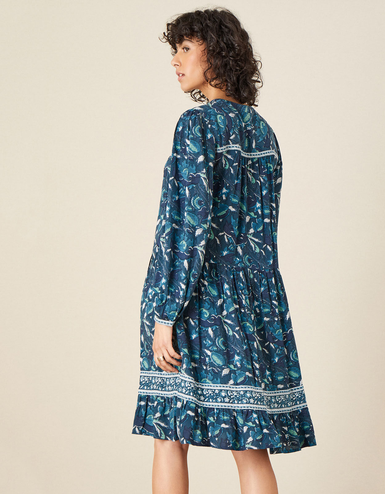 Anthropologie woodblock clearance midi dress