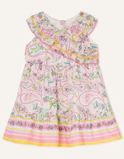 Baby Paisley Border Hem Dress, Pink (PINK), large