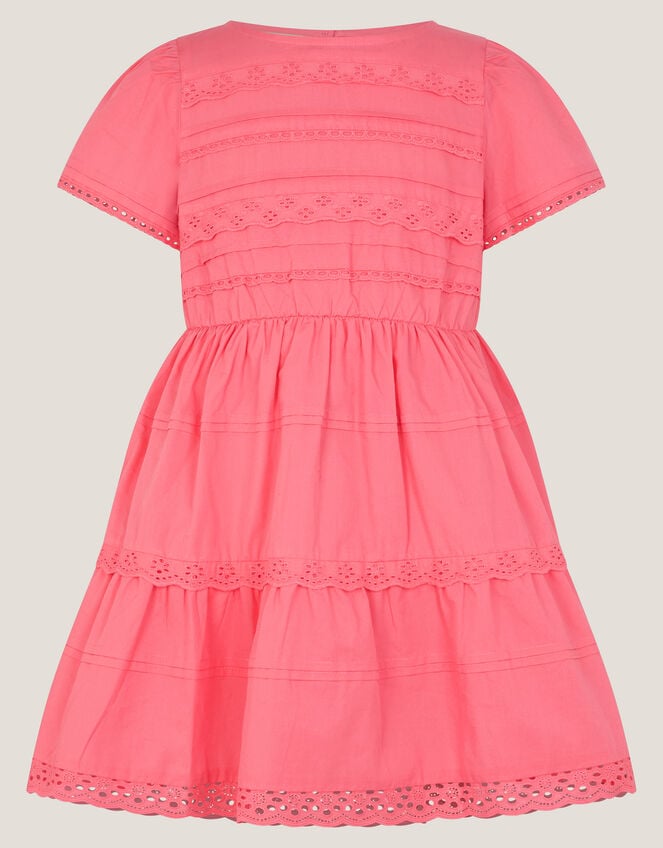 Broderie Tiered Dress, Pink (PINK), large