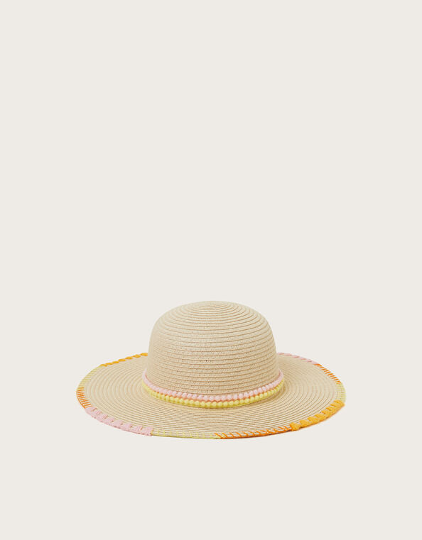 Sunset Stitch Floppy Hat, Multi (MULTI), large