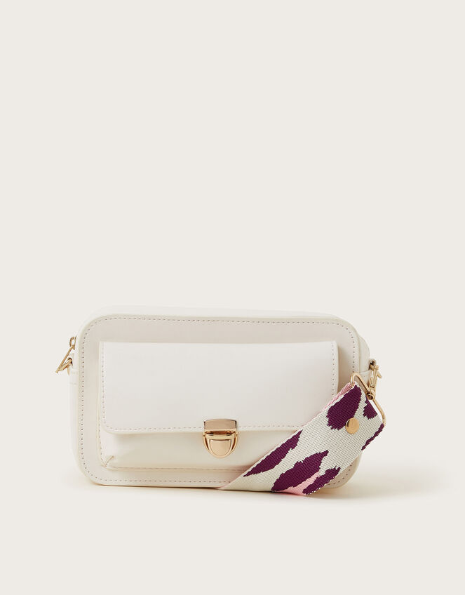 Reversible Print Webbing Strap Bag, , large