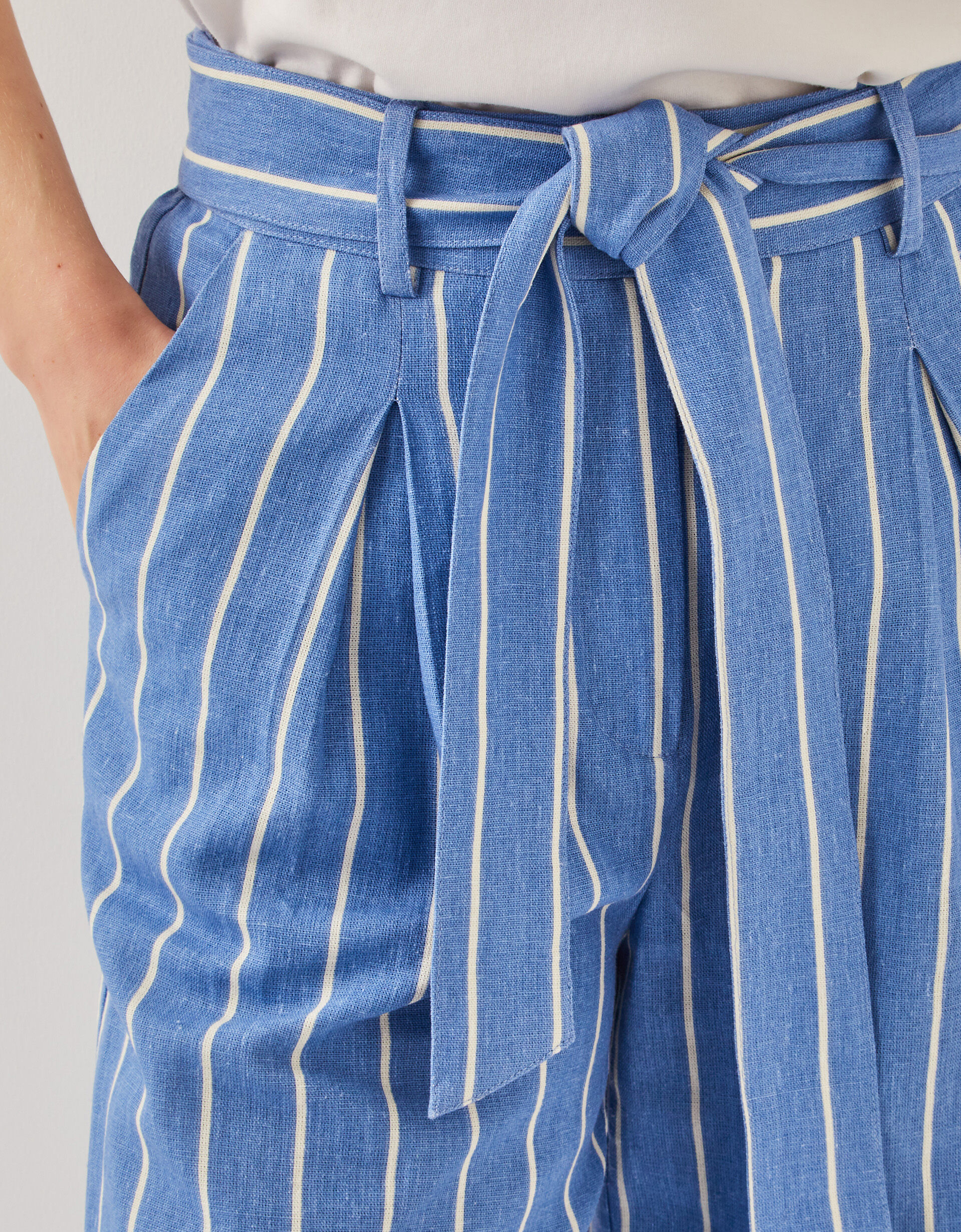 Hanne Trouser French Blue Stripe