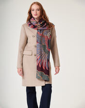 One Hundred Scarf Crane Print Lightweight Scarf, , large