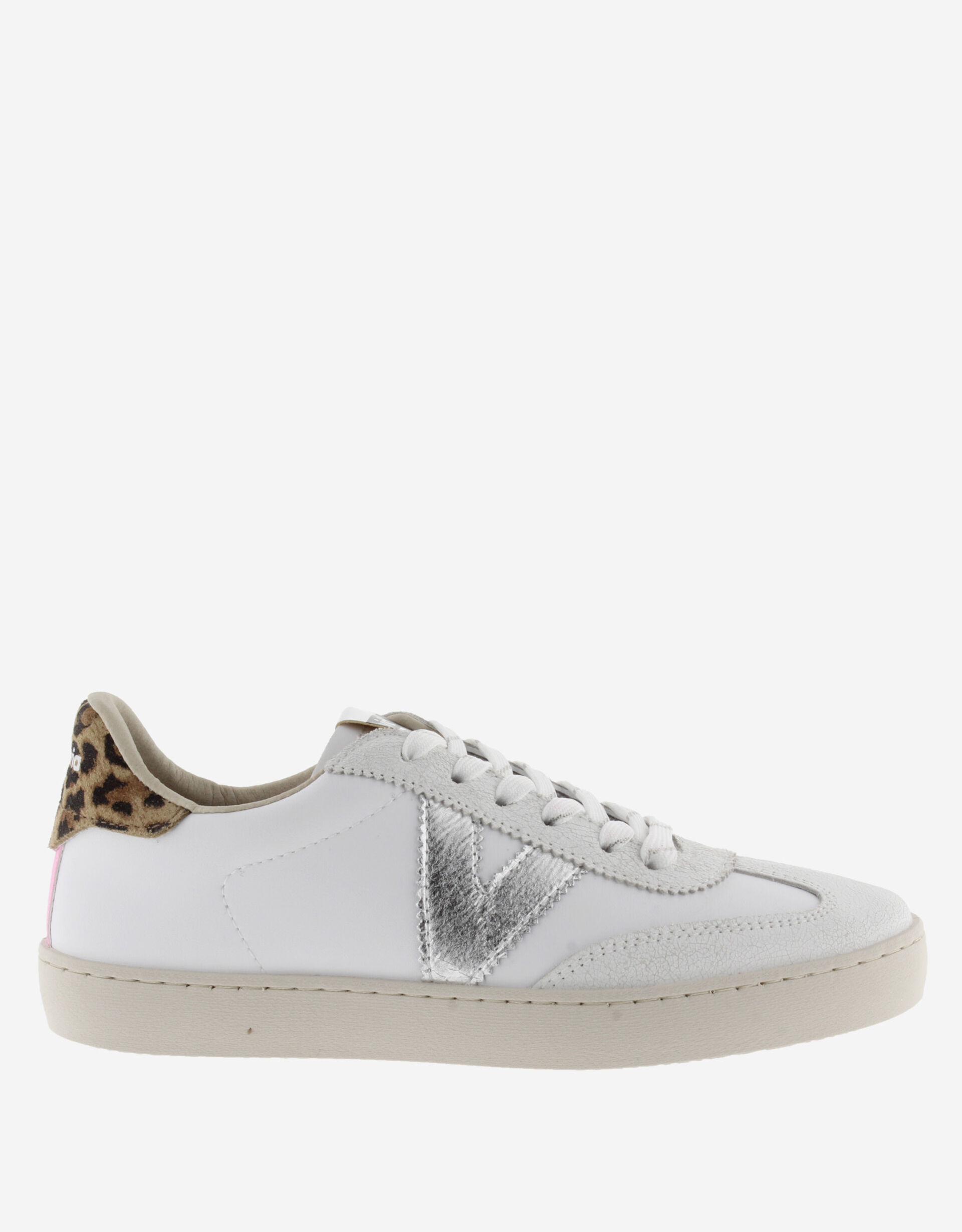Victoria Berlin Leopard Print Trainers Silver
