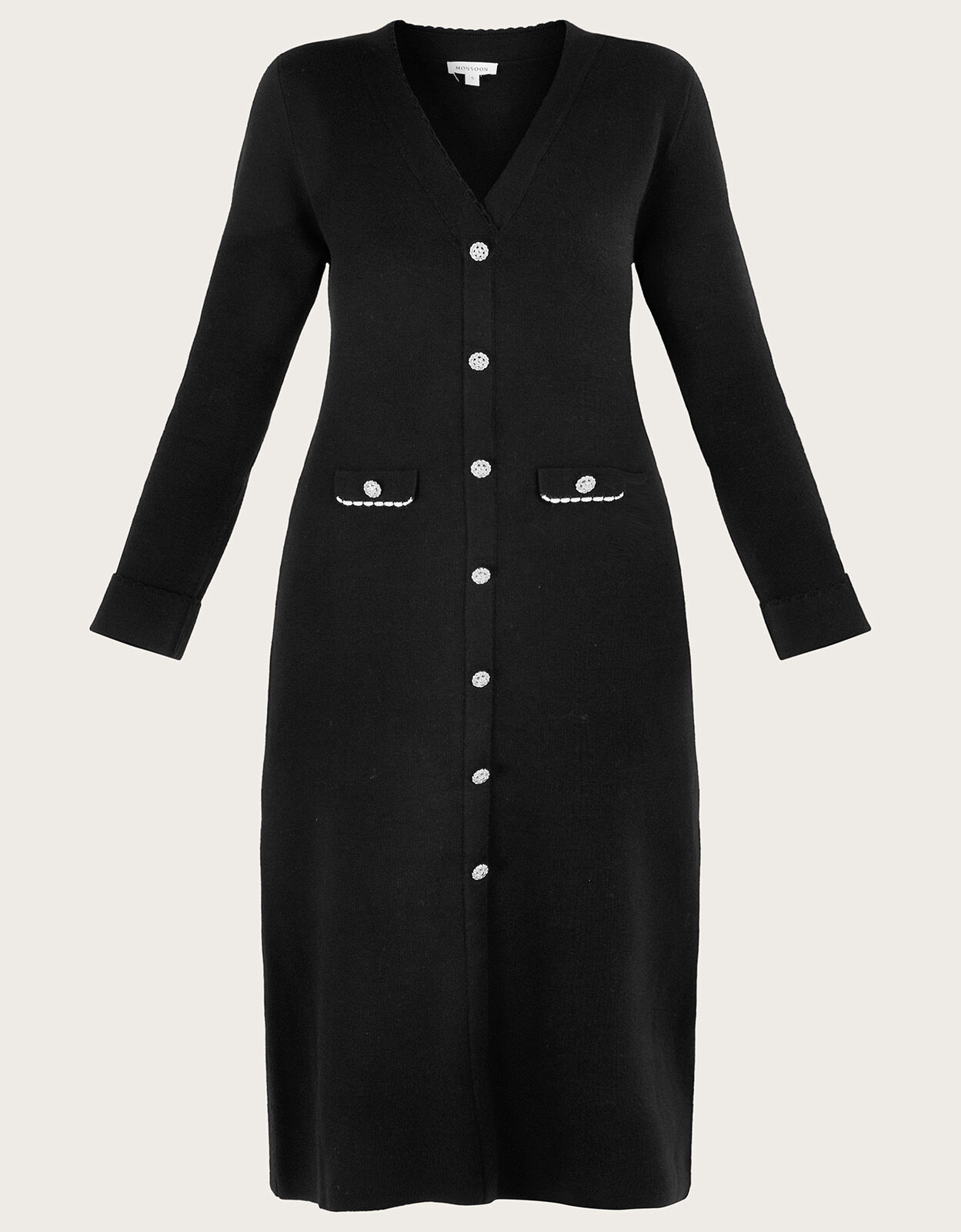 Monsoon black knitted dress deals