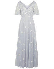Kaitlyn Embroidered Maxi Dress, Blue (BLUE), large