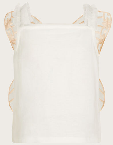 Land of Wonder Butterfly Wings Strappy Top, Ivory (IVORY), large