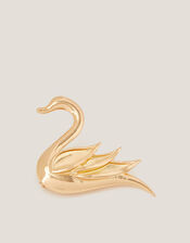 Monsoon x Sarah Corbett-Winder Swan Brooch, , large