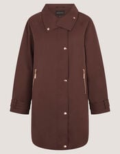 Simone Waterproof Rain Jacket, Brown (CHOCOLATE), large