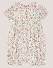 Baby Rose Smocked Romper, Ivory (IVORY), large