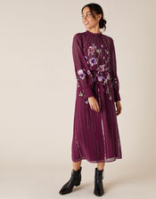Renata Embellished Maxi Dress, Red (BERRY), large