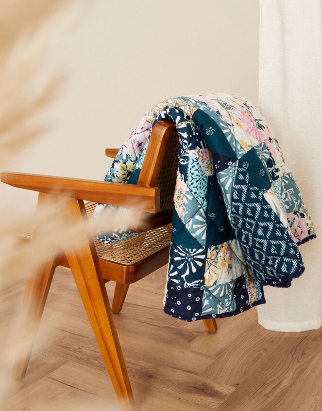Patchwork Print Quilt, , large