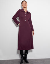 Jade Jersey Shirt Dress, Red (RED), large