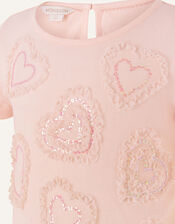 Tulle Heart T-Shirt , Pink (PALE PINK), large