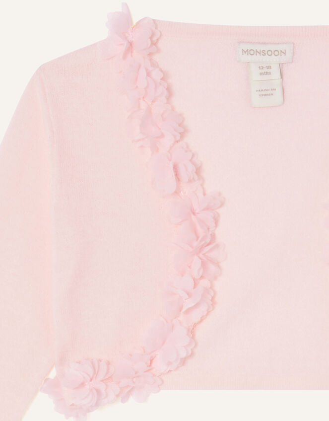 Baby Flora 3D Flower Cardigan, Pink (PINK), large