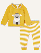 Newborn Koala Knit Set, Yellow (MUSTARD), large