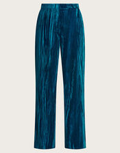 Callie Velvet Trousers, Teal (TEAL), large