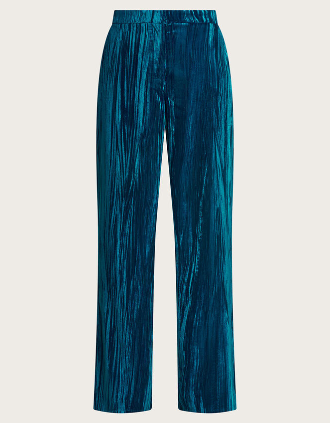 Callie Velvet Trousers, Teal (TEAL), large
