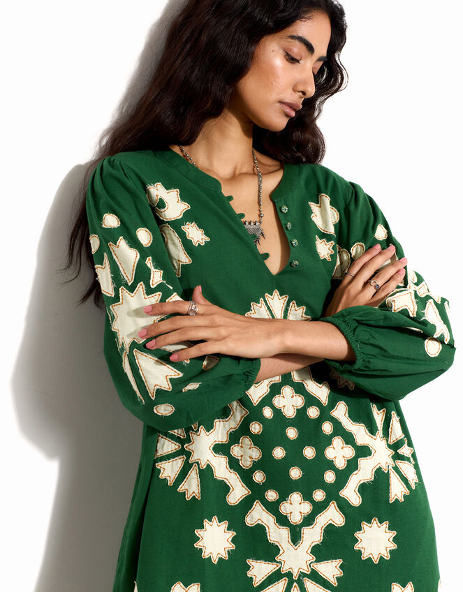 East Stitch Maxi Dress, Green (GREEN), large