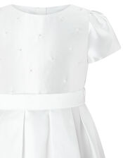 Henrietta Pearl Embellished Dress , White (WHITE), large