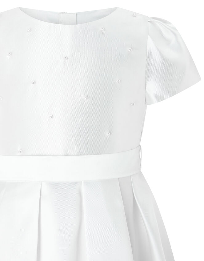 Henrietta Pearl Embellished Dress , White (WHITE), large