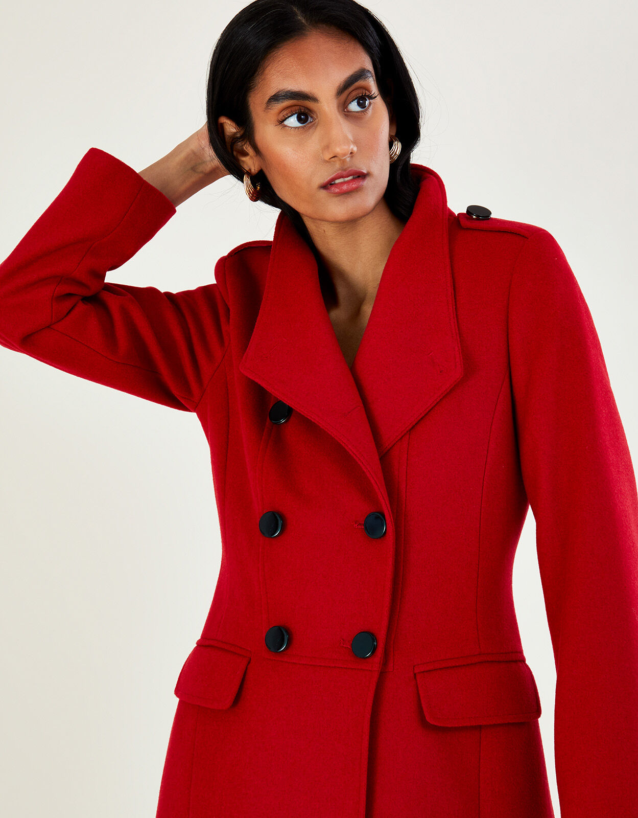 Womens red clearance coat uk