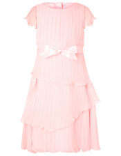 Pale Pink Tiered Chiffon Dress, Pink (PALE PINK), large