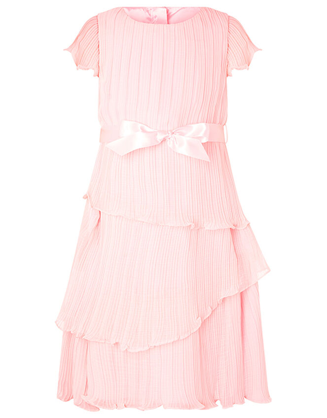 Pale Pink Tiered Chiffon Dress, Pink (PALE PINK), large