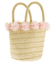 Fleur Flower Straw Bag, , large