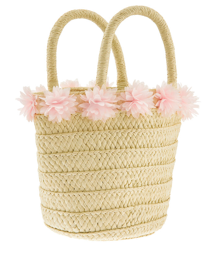 Fleur Flower Straw Bag, , large