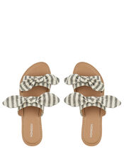 Samira Stripe Two Band Bow Slides, Multi (MULTI), large