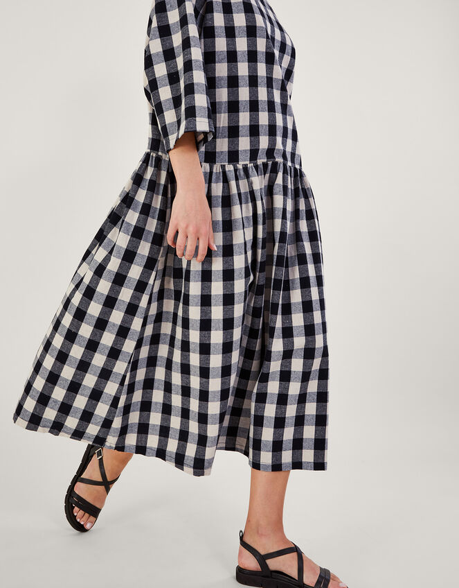 April Meets October Sister Gingham Dress, Black (BLACK), large