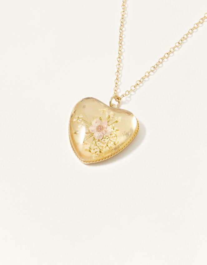 Pressed Flower Pendant Necklace, , large