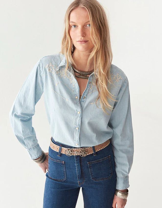 Maison Hotel Marcelo Flower Buckle Belt, Tan (TAN), large