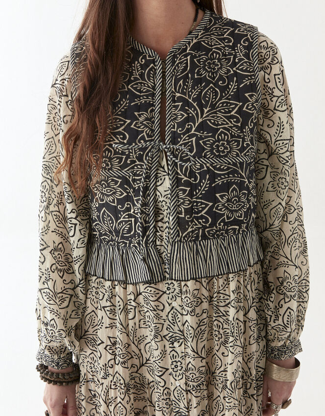 Maison Hotel Fernanda Stripe Waistcoat, Blue (NAVY), large