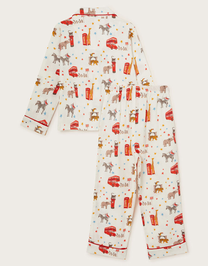 London Flannel Pyjama Set, Ivory (IVORY), large
