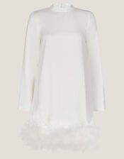 Andrea Feather Wedding Dress, Ivory (IVORY), large