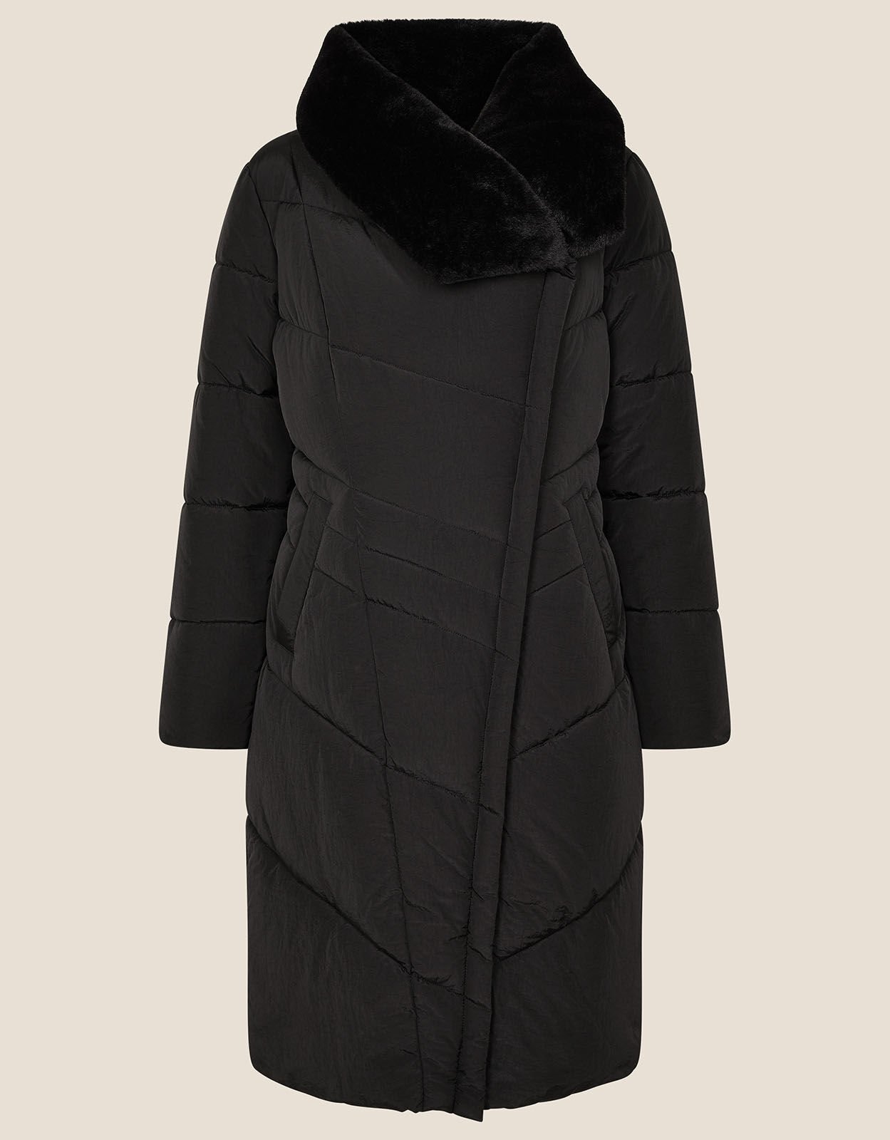 black collar coat